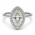 Liora 14k White Gold Marquise Engagement Ring shown from the front