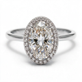 Liora 14k White Gold Oval Engagement Ring shown from the front