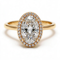Liora 14k Yellow Gold Oval Engagement Ring shown from the front