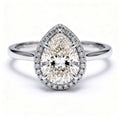 Liora Platinum Pear Engagement Ring shown from the front