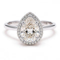 Liora 14k White Gold Pear Engagement Ring shown from the front