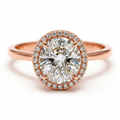 Liora 14k Rose Gold Round Engagement Ring shown from the front