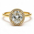 Liora 14k Yellow Gold Round Engagement Ring shown from the front