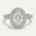 Magnolia Platinum Oval Engagement Ring shown from the front