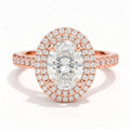Magnolia 14k Rose Gold Oval Engagement Ring shown from the front