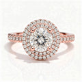 Magnolia 14k Rose Gold Round Engagement Ring shown from the front