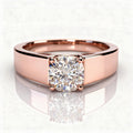 Tallulah 14k Rose Gold Cushion Engagement Ring shown from the front