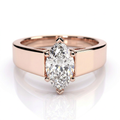 Tallulah 14k Rose Gold Marquise Engagement Ring shown from the front