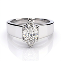 Tallulah 14k White Gold Marquise Engagement Ring shown from the front