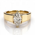 Tallulah 14k Yellow Gold Marquise Engagement Ring shown from the front