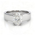 Tallulah Platinum Oval Engagement Ring shown from the front