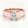 Tallulah 14k Rose Gold Oval Engagement Ring shown from the front