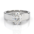 Tallulah 14k White Gold Oval Engagement Ring shown from the front