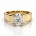 Tallulah 14k Yellow Gold Oval Engagement Ring shown from the front