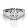 Tallulah Platinum Pear Engagement Ring shown from the front