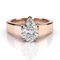 Tallulah 14k Rose Gold Pear Engagement Ring shown from the front
