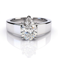 Tallulah 14k White Gold Pear Engagement Ring shown from the front