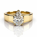 Tallulah 14k Yellow Gold Pear Engagement Ring shown from the front