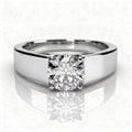 Tallulah Platinum Round Engagement Ring shown from the front