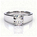 Tallulah 14k White Gold Round Engagement Ring shown from the front